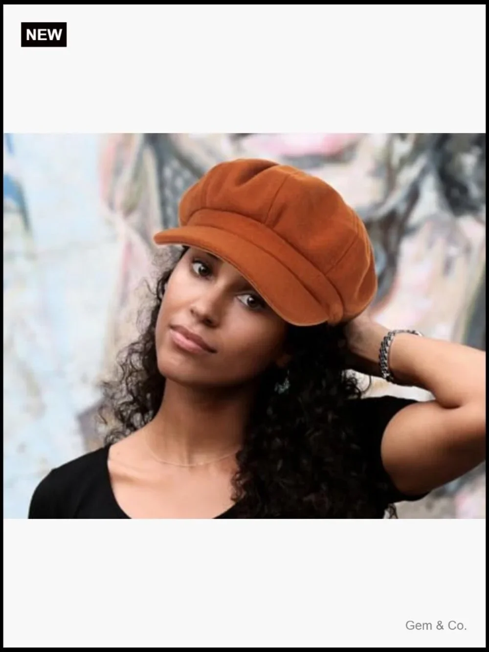 Vintage Newsboy Baker Boy Hat Adjustable Wool Beret for Women